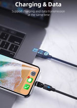 Load image into Gallery viewer, 360°+180° Dual Rotation 3in1 Magnetic Charging Cable USB-C MicroUSB &amp; more
