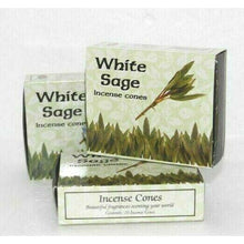 Load image into Gallery viewer, White Sage Incense Cones Full Boxes 120 Cones  Kamini (i)
