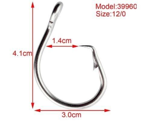  Tuna Big Game Fishing Hooks - Stainless Steel Southern Fish  Hooks Forged Ringed 10Pcs/Bag for Big Game Fishing 4/0 : Sports & Outdoors