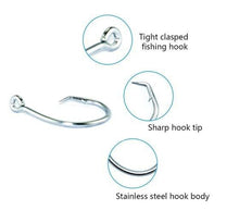 Load image into Gallery viewer, 15pcs Stainless Steel Big Game sea Fishing Hook Tuna Circle Hook 12/0-16/0 39960
