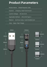 Load image into Gallery viewer, 3 Pack Magnetic 540 Fast Charging Data Cable Charger For Type-C Micro USB iPhone
